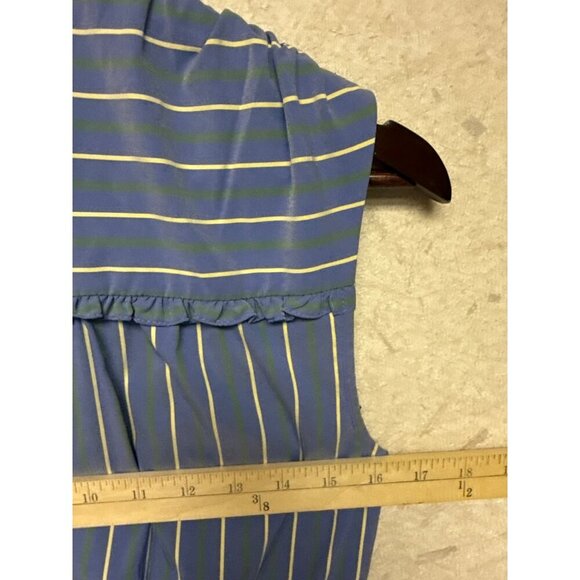 Veronica Beard Teagan Women's Dress Stripe Ruched  Midi Blue Viscose Size 2 NEW - Picture 7 of 13